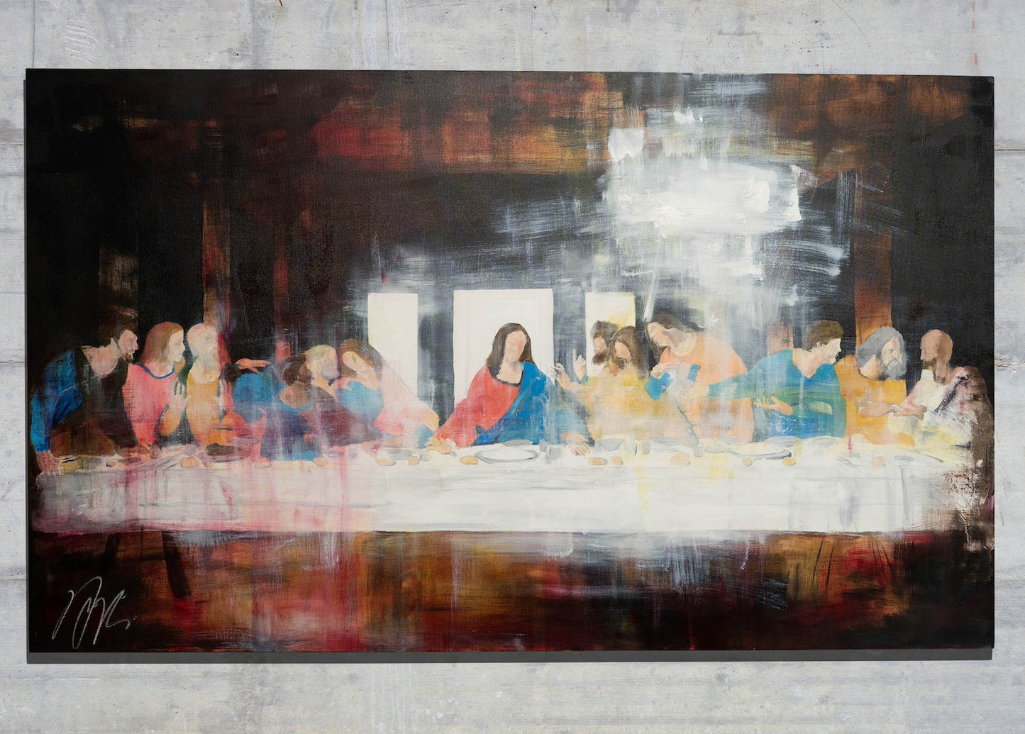 The last supper contemporary. contemporary painting art