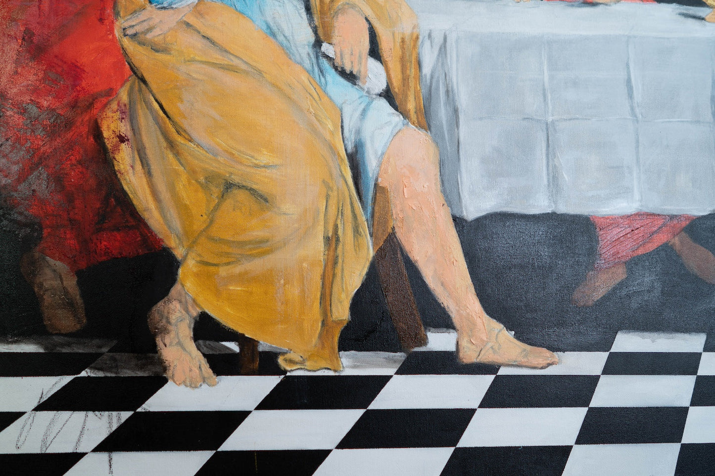 The last supper contemporary. contemporary painting art