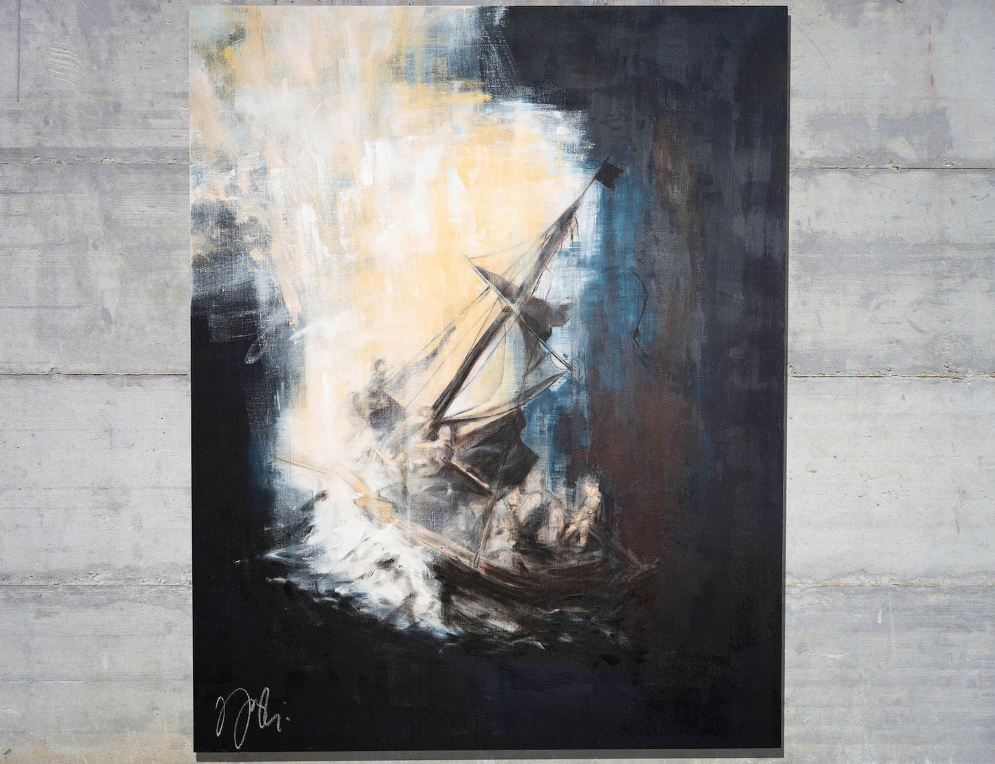 The Storm on the Sea of Galilee after Rembrandt contemporary painting art