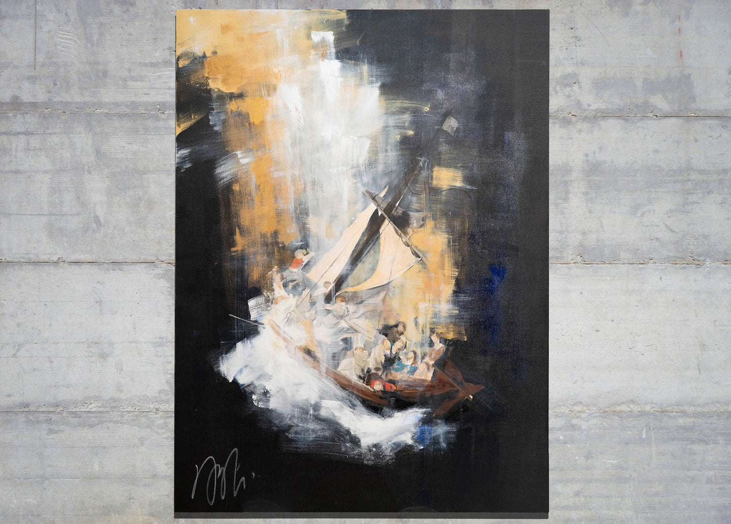 The Storm on the Sea of Galilee after Rembrandt contemporary painting art