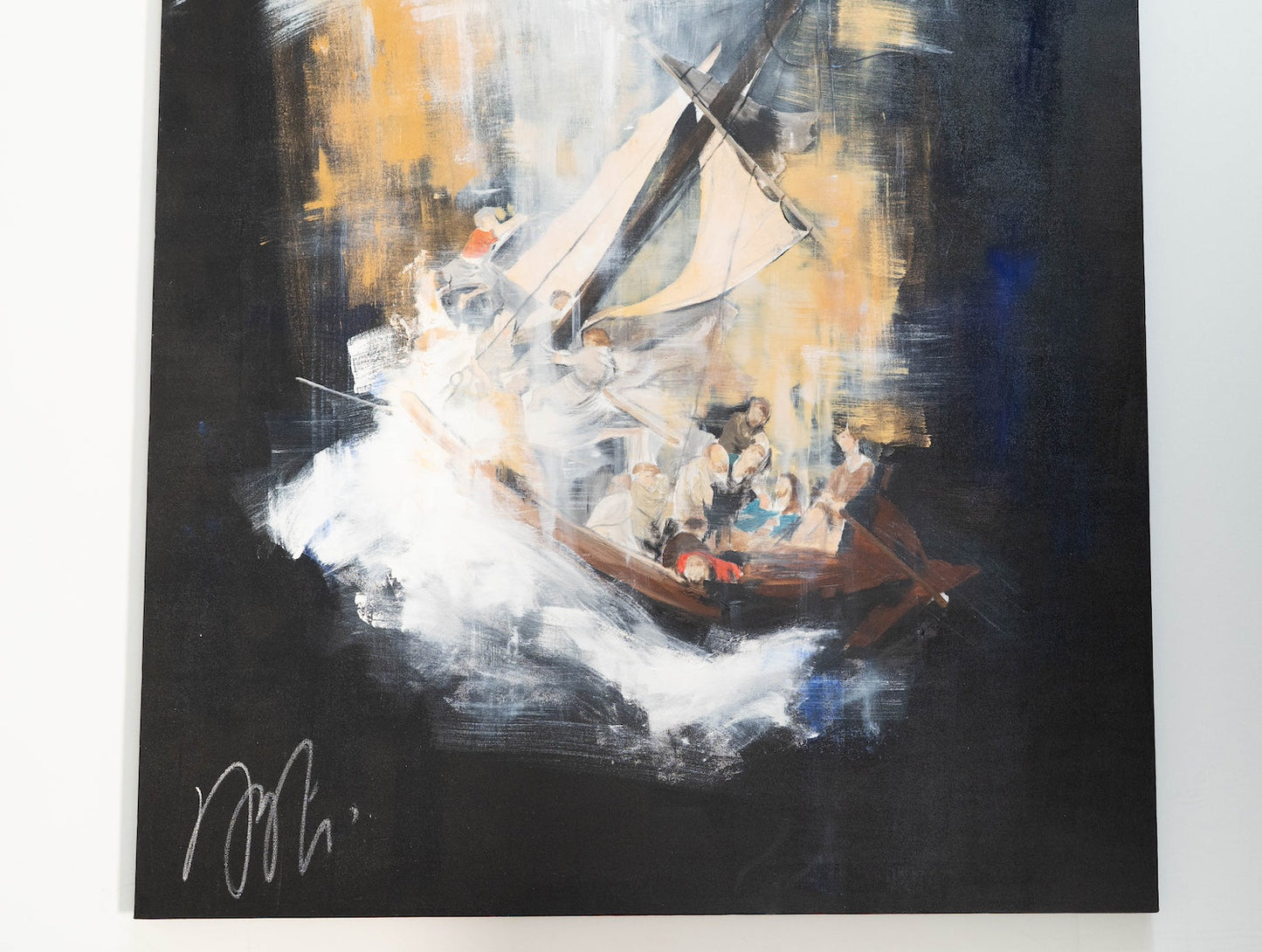 The Storm on the Sea of Galilee after Rembrandt contemporary painting art