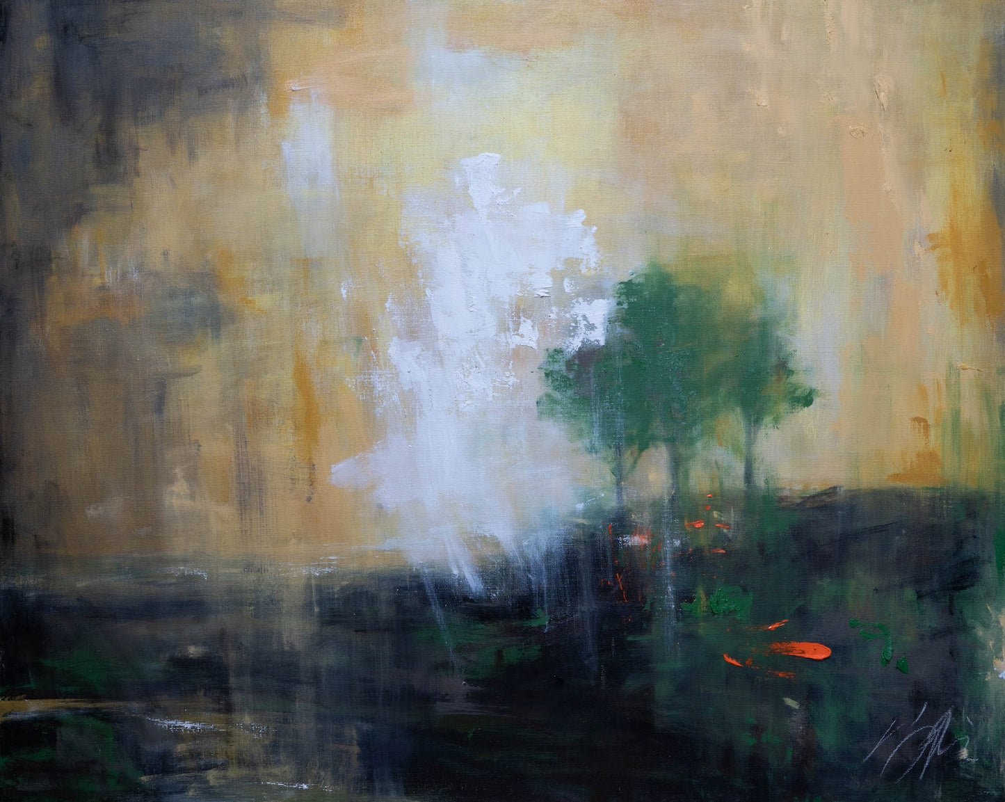 ’The Three Trees contemporary’ after Rembrandt contemporary painting art