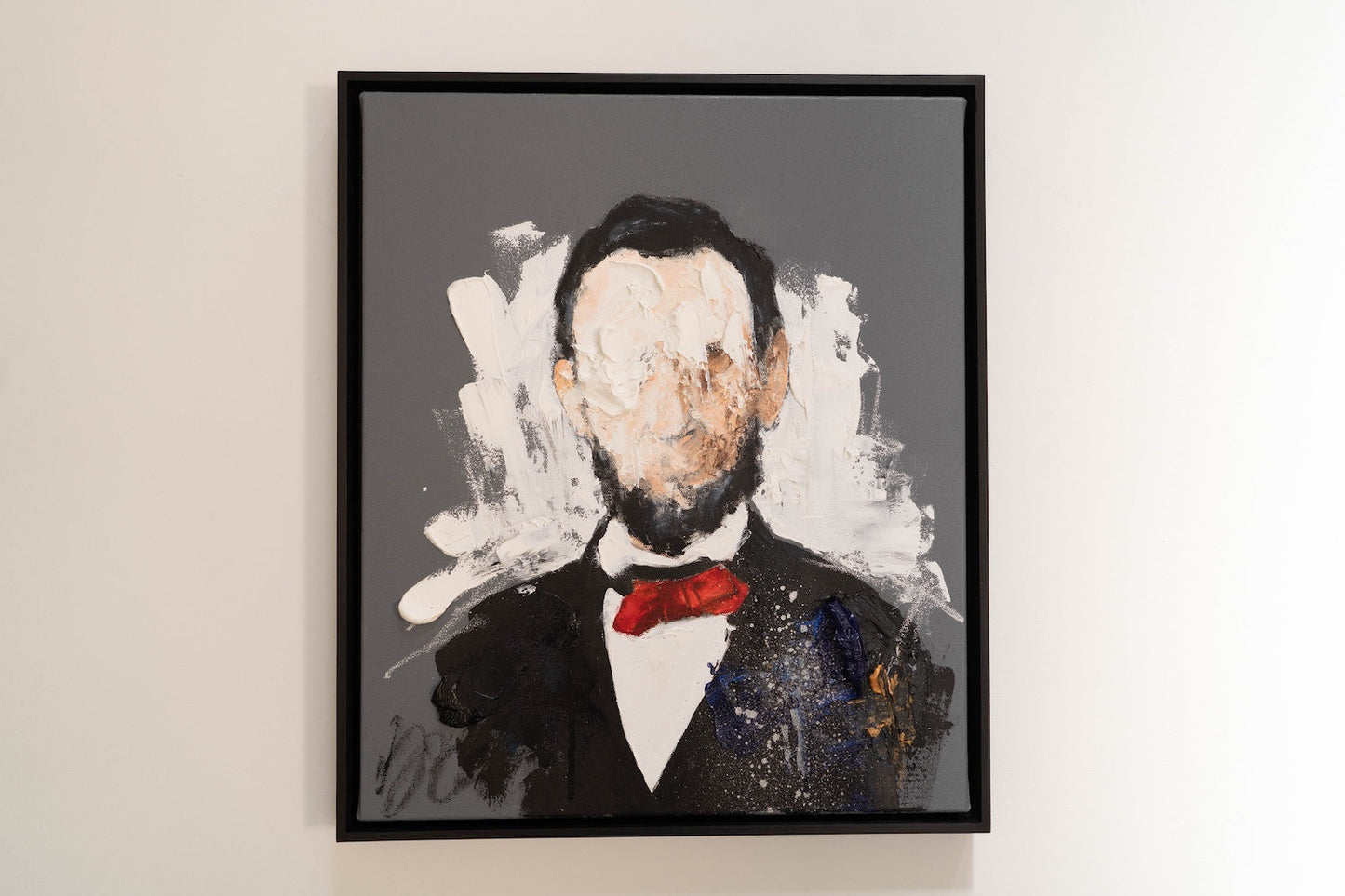 UNTITLED Portrait work (Abraham Lincoln) contemporary painting art