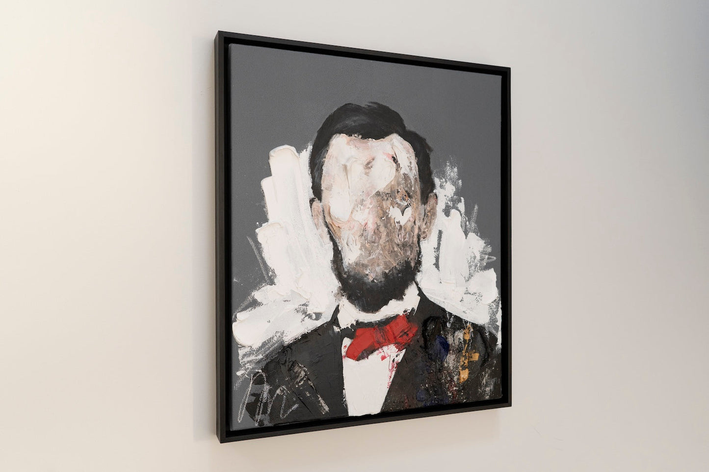UNTITLED Portrait work (Abraham Lincoln) contemporary painting art
