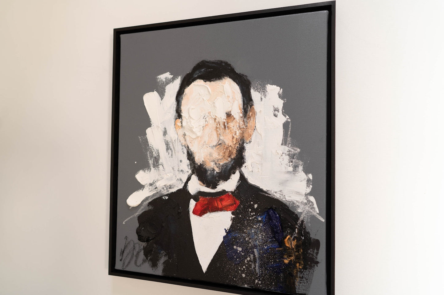 UNTITLED Portrait work (Abraham Lincoln) contemporary painting art
