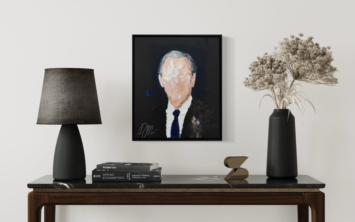UNTITLED Portrait work (George W Bush) contemporary painting art