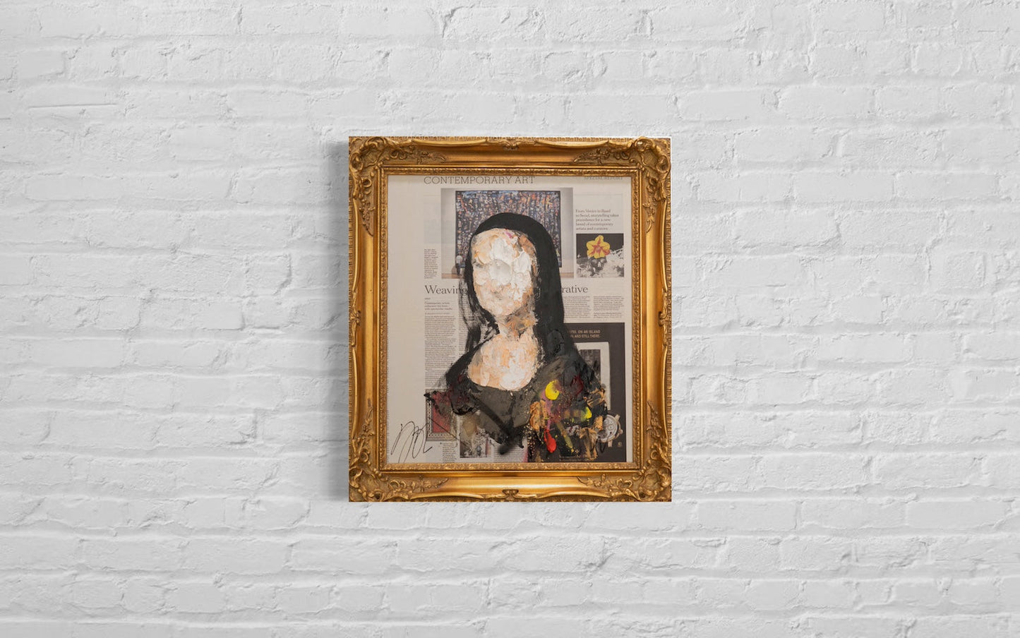UNTITLED Portrait work (Mona Lisa) contemporary painting art