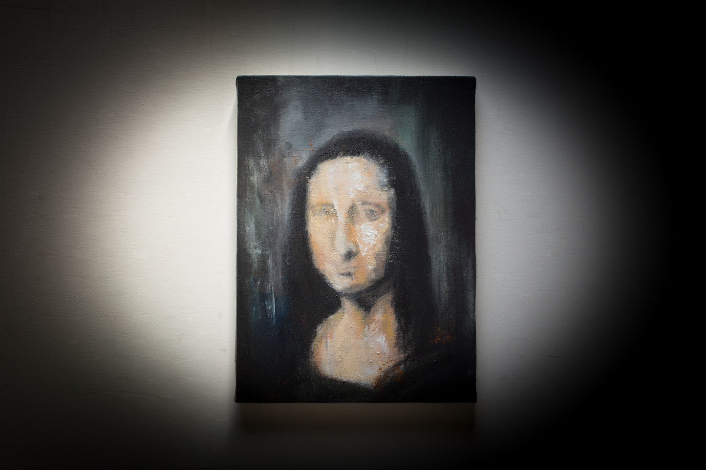 UNTITLED Portrait work (Mona Lisa) contemporary painting art