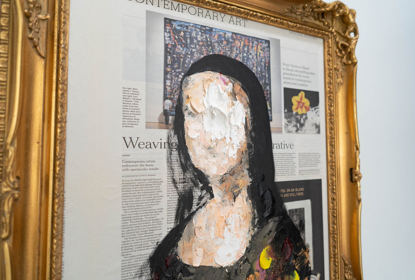 UNTITLED Portrait work (Mona Lisa) contemporary painting art