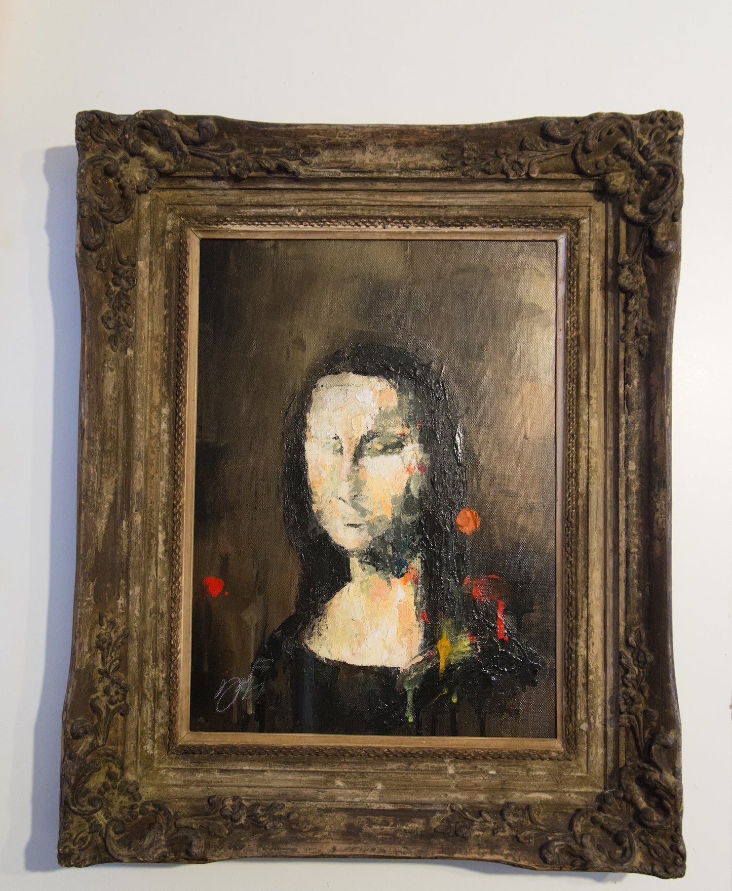 UNTITLED Portrait work (Mona Lisa) contemporary painting art