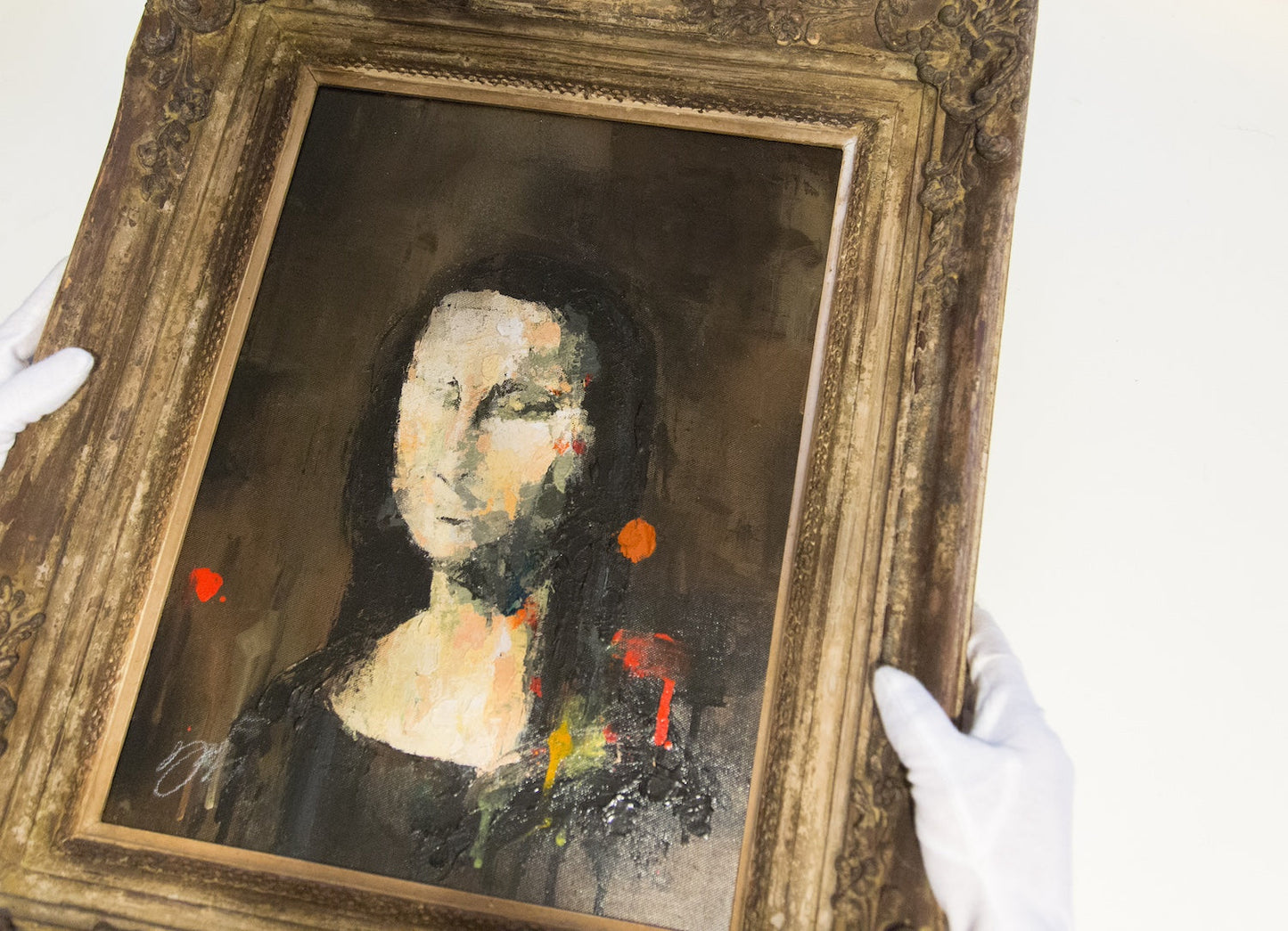 UNTITLED Portrait work (Mona Lisa) contemporary painting art