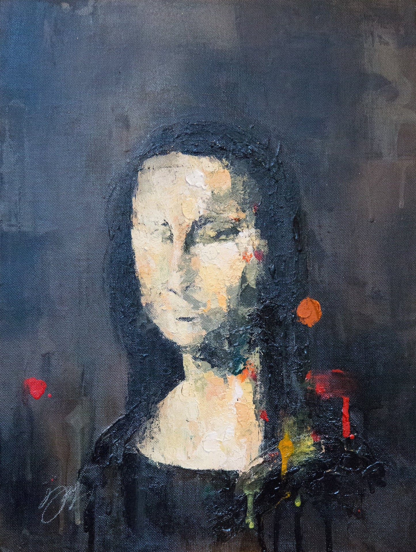 UNTITLED Portrait work (Mona Lisa) contemporary painting art