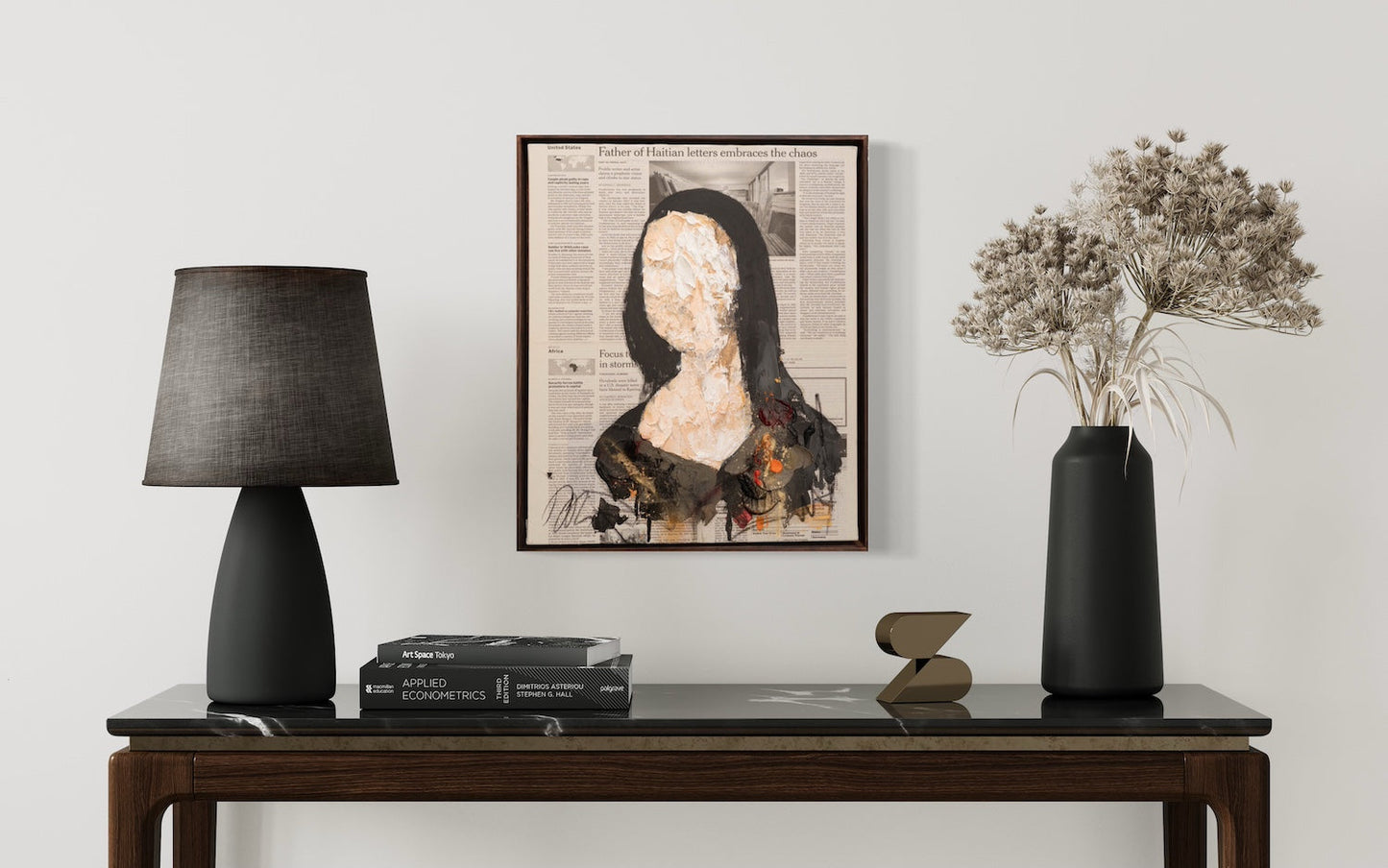 UNTITLED Portrait work (Mona Lisa) contemporary painting art