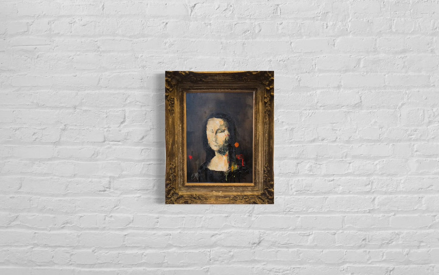 UNTITLED Portrait work (Mona Lisa) contemporary painting art