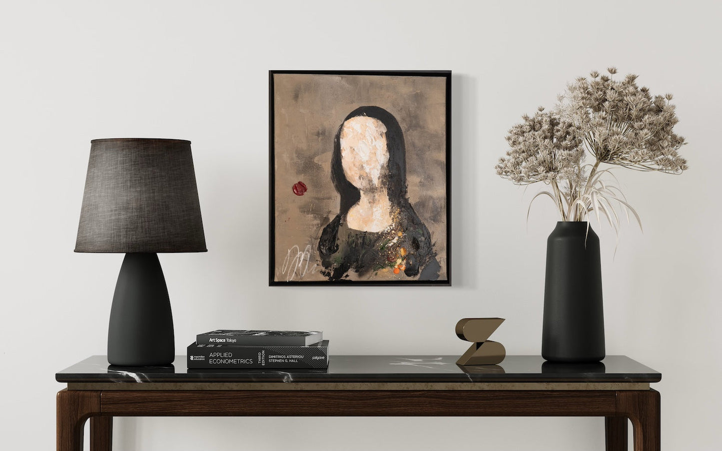 UNTITLED Portrait work (Mona Lisa) contemporary painting art