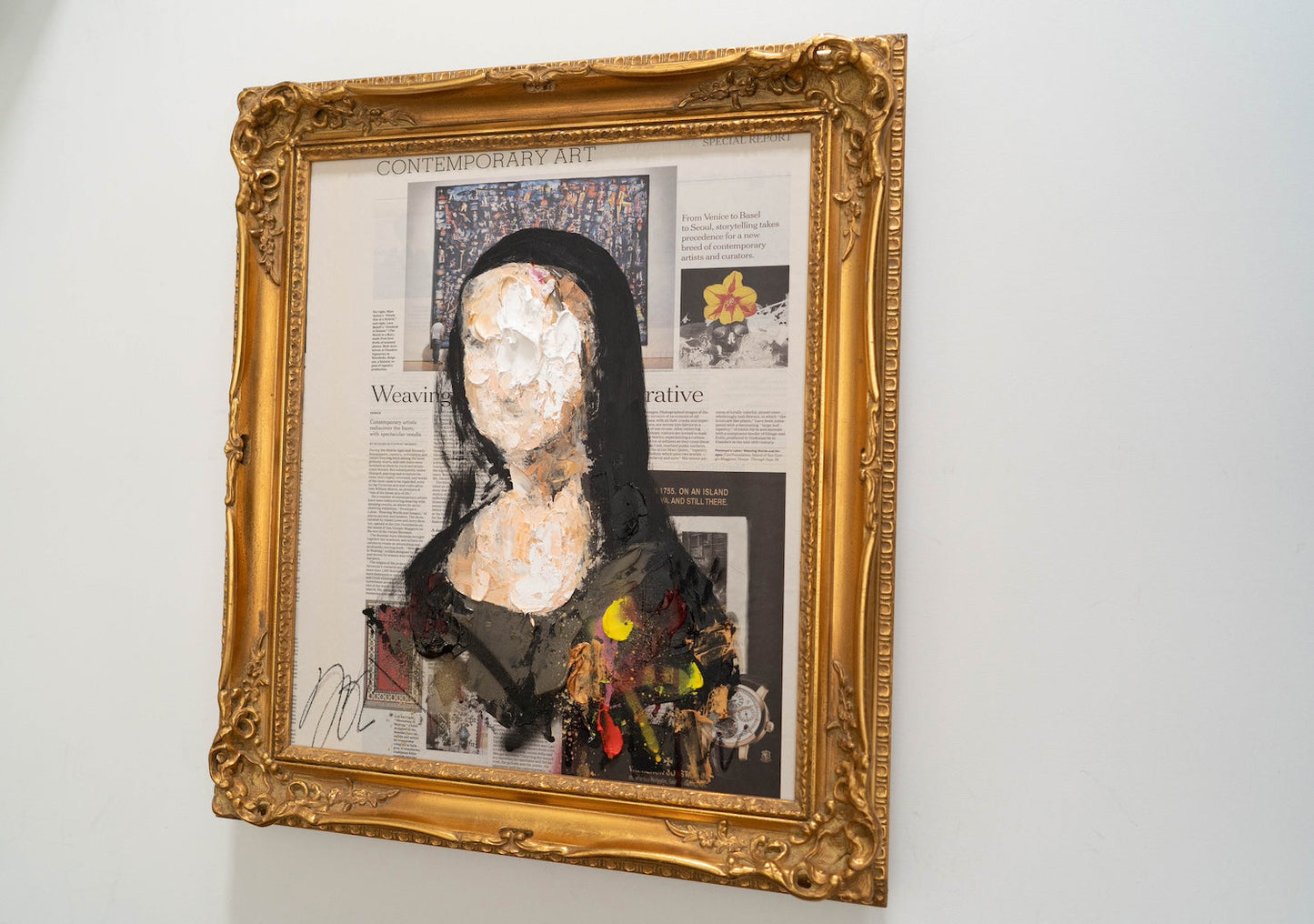UNTITLED Portrait work (Mona Lisa) contemporary painting art