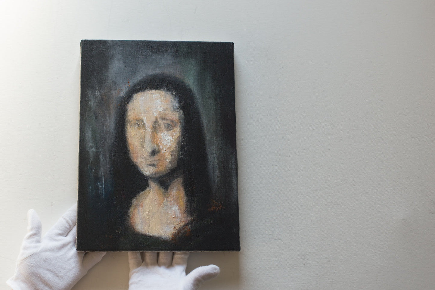 UNTITLED Portrait work (Mona Lisa) contemporary painting art