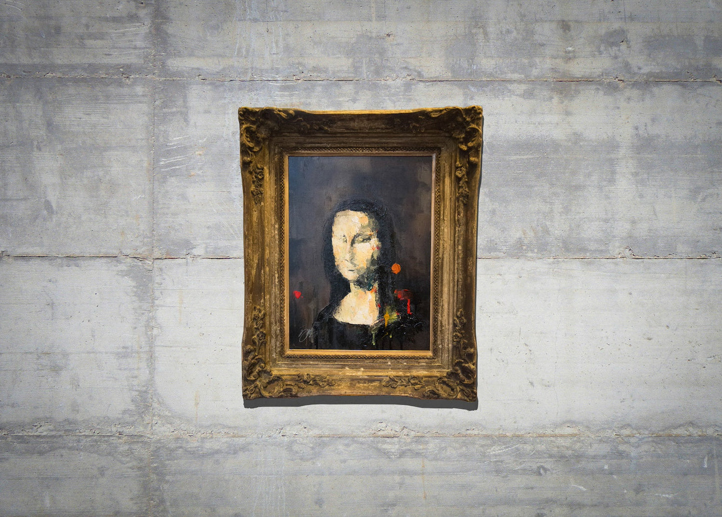 UNTITLED Portrait work (Mona Lisa) contemporary painting art