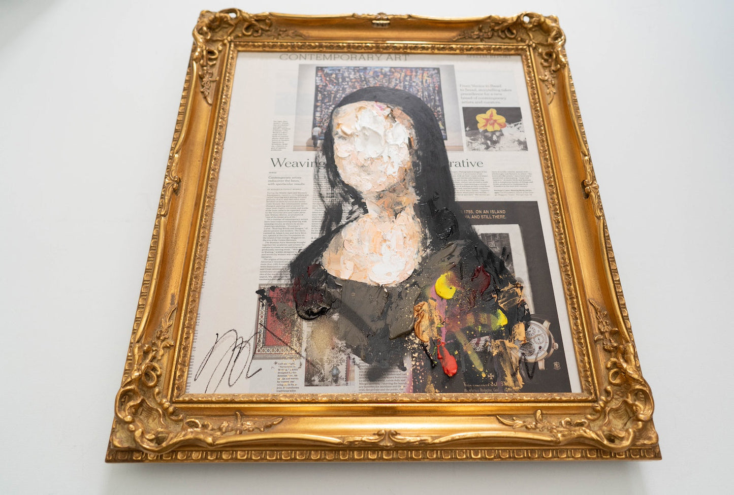 UNTITLED Portrait work (Mona Lisa) contemporary painting art