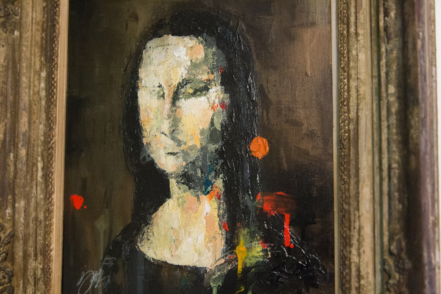 UNTITLED Portrait work (Mona Lisa) contemporary painting art