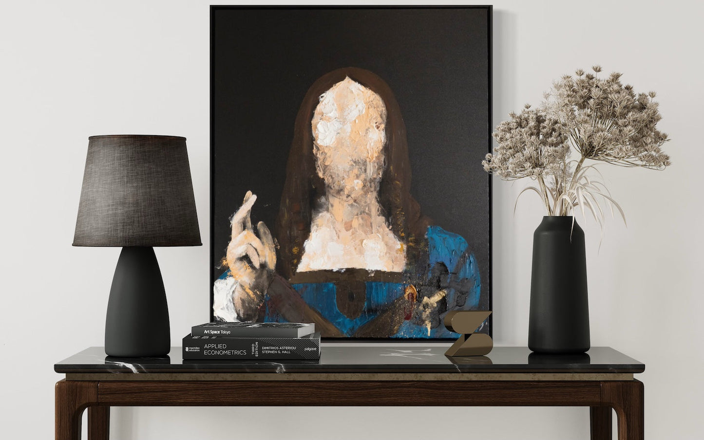 UNTITLED Portrait work (Salvator Mundi /Leonardo da Vinci) contemporary painting art