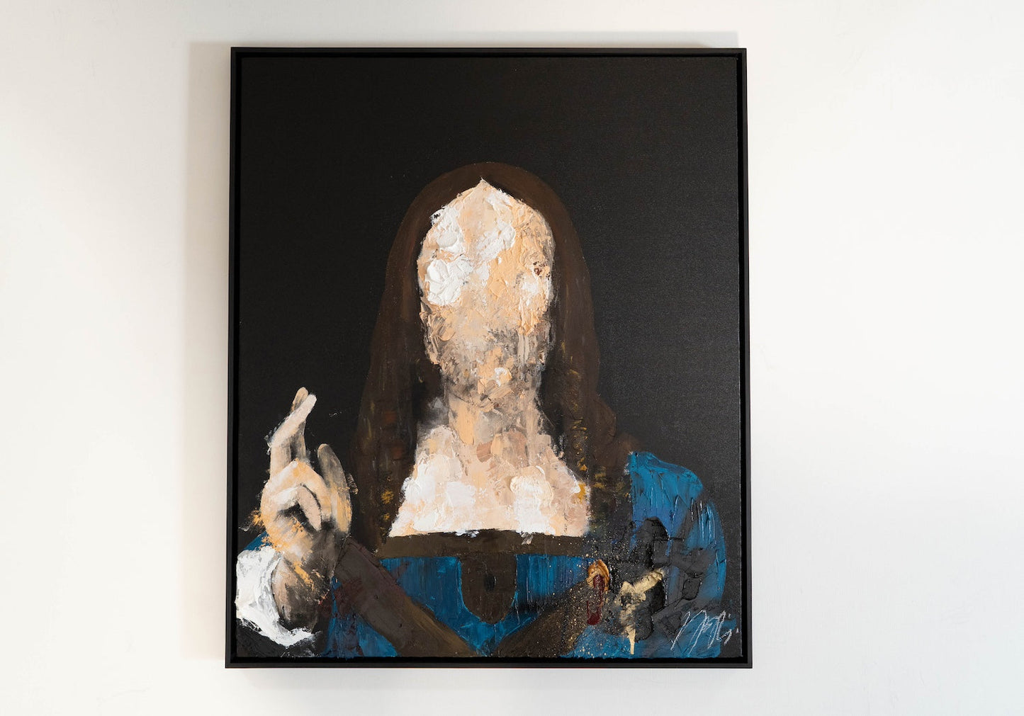 UNTITLED Portrait work (Salvator Mundi /Leonardo da Vinci) contemporary painting art