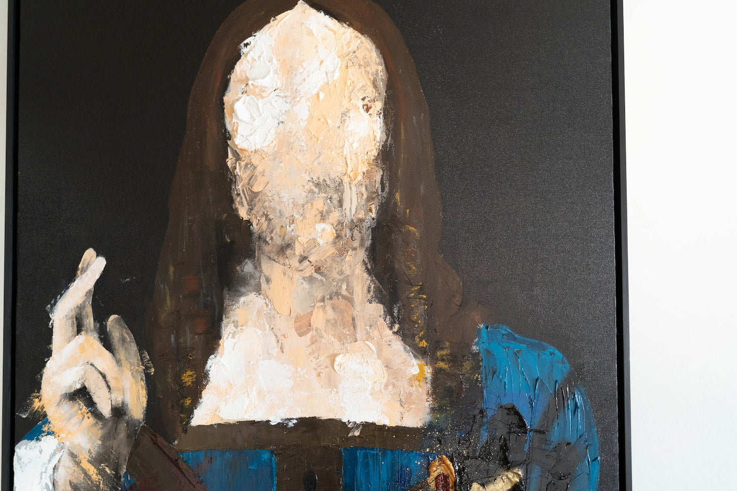 UNTITLED Portrait work (Salvator Mundi /Leonardo da Vinci) contemporary painting art