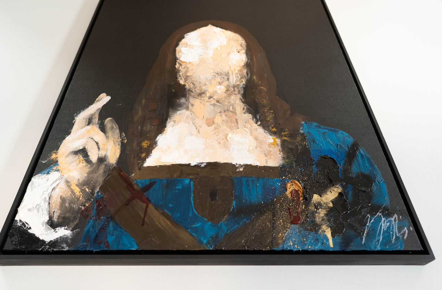 UNTITLED Portrait work (Salvator Mundi /Leonardo da Vinci) contemporary painting art