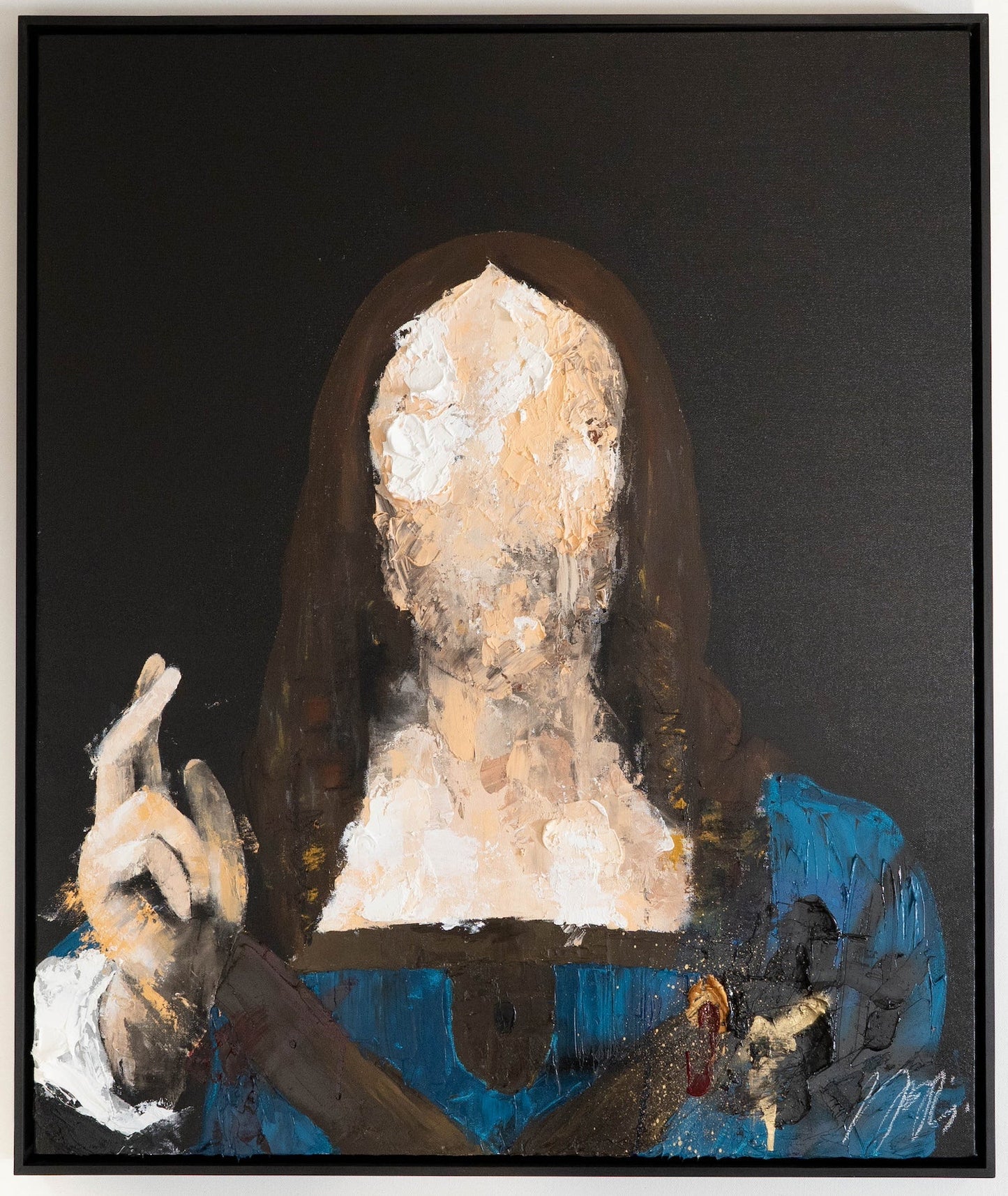 UNTITLED Portrait work (Salvator Mundi /Leonardo da Vinci) contemporary painting art