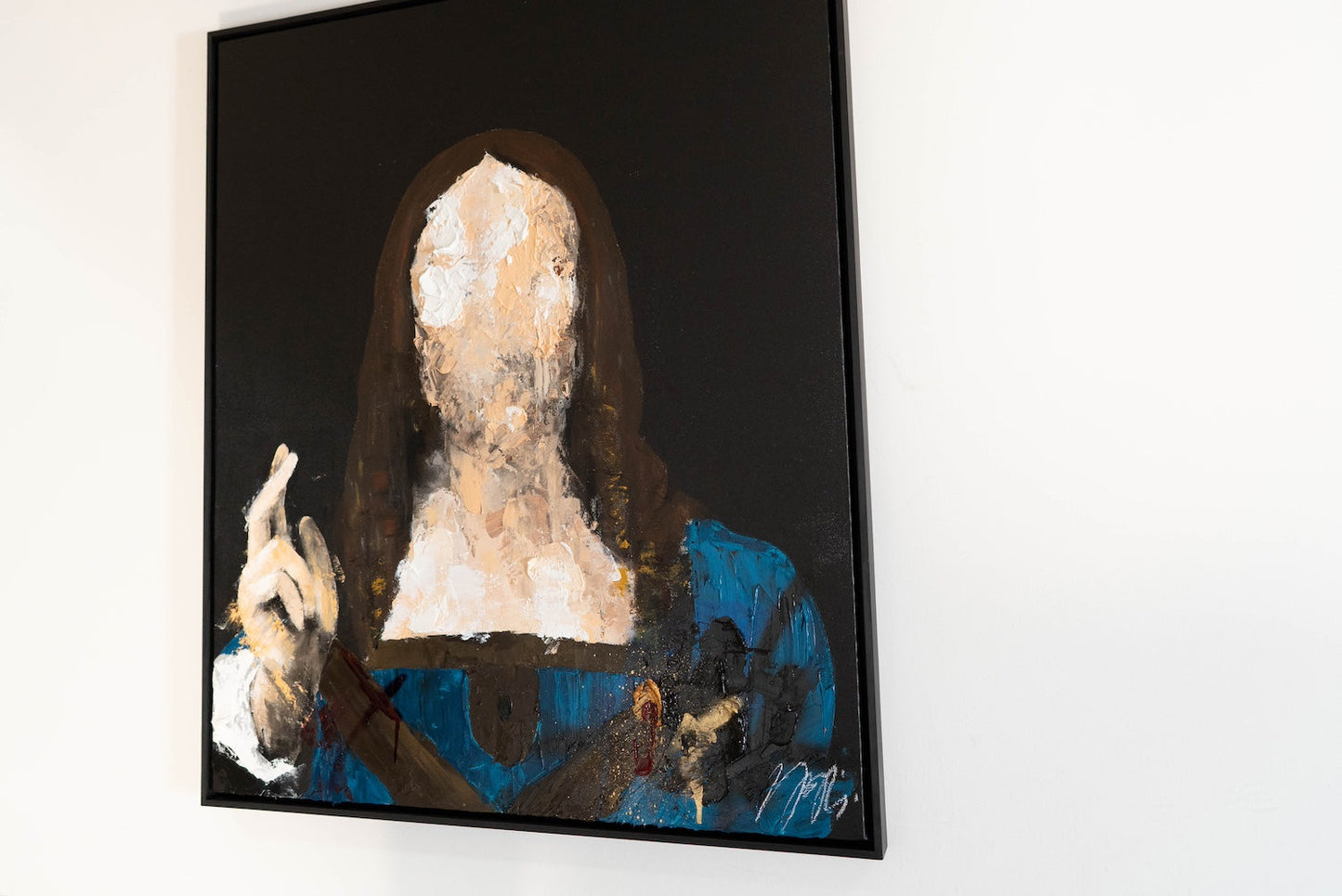 UNTITLED Portrait work (Salvator Mundi /Leonardo da Vinci) contemporary painting art