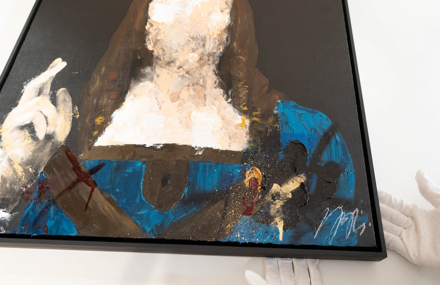 UNTITLED Portrait work (Salvator Mundi /Leonardo da Vinci) contemporary painting art