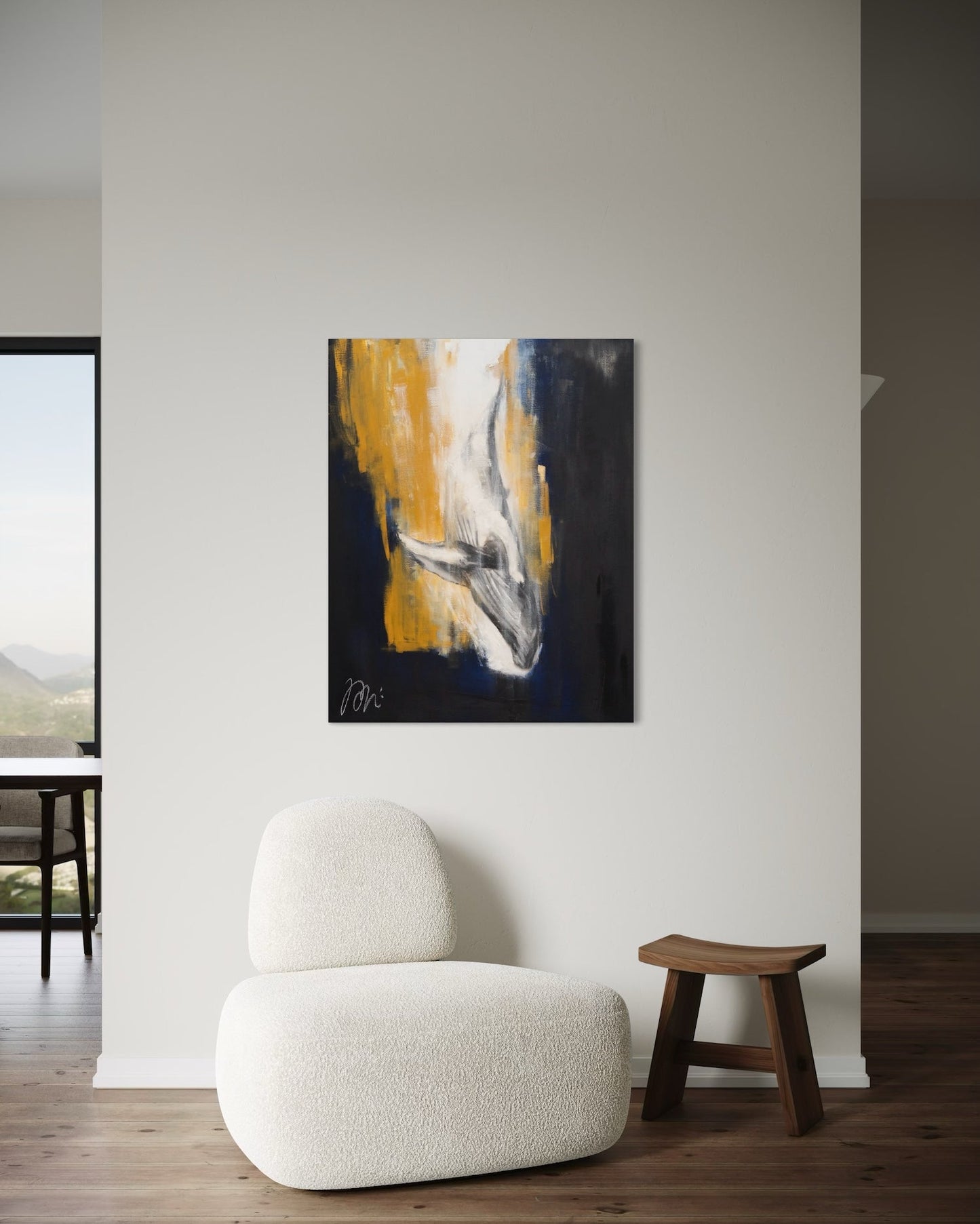 contemporary painting Whale
