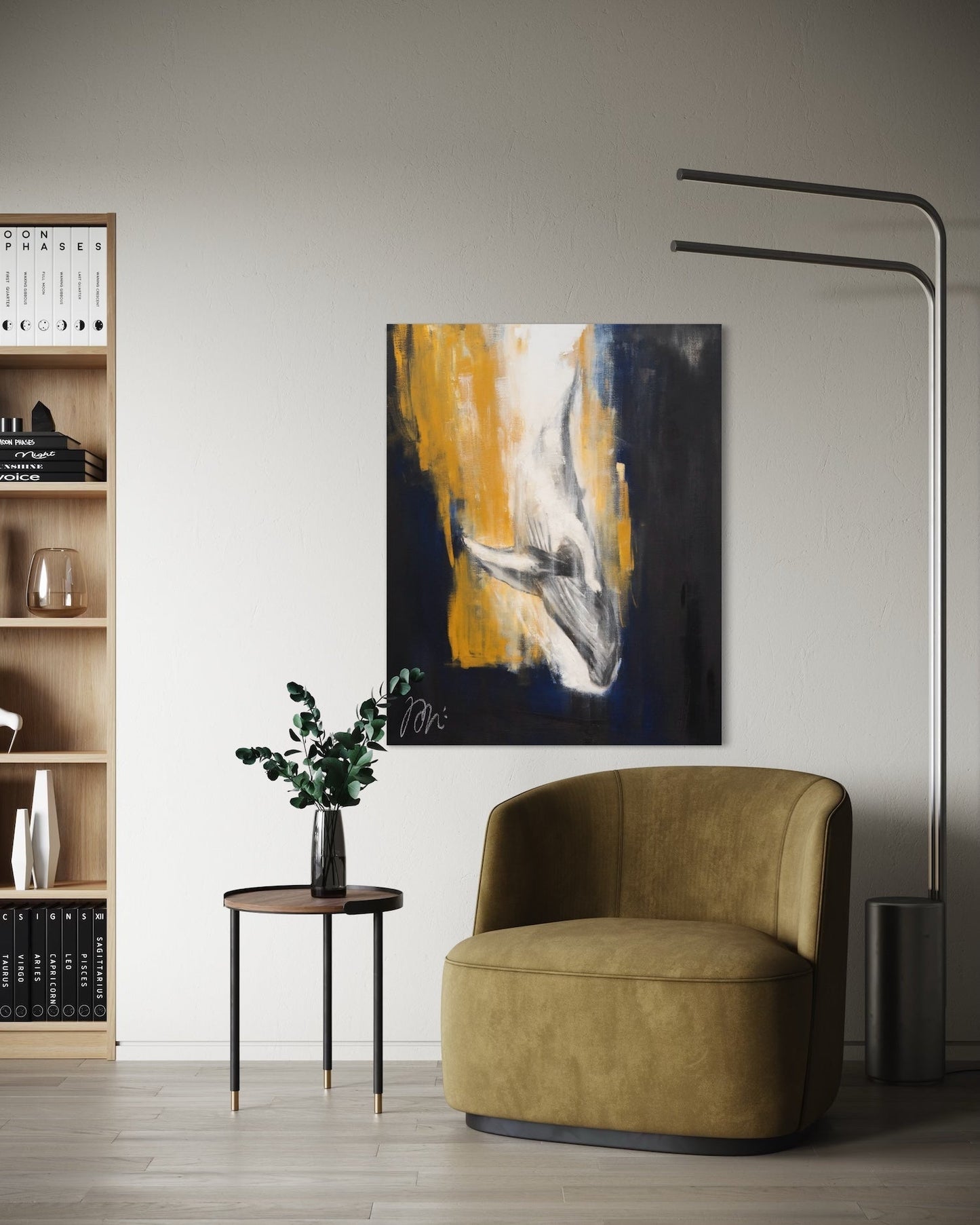 contemporary painting Whale