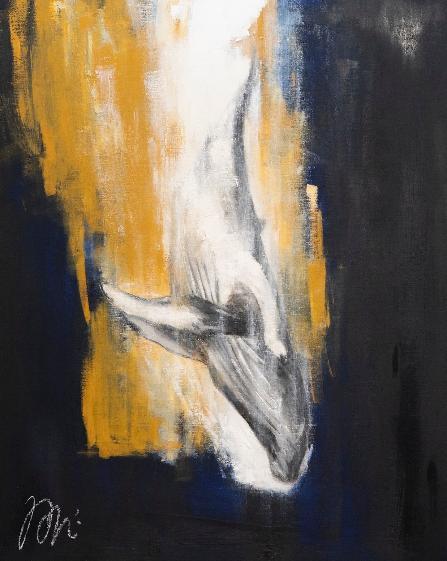 contemporary painting Whale