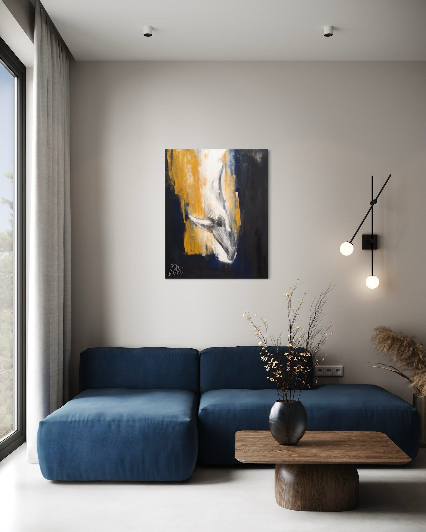 contemporary painting Whale