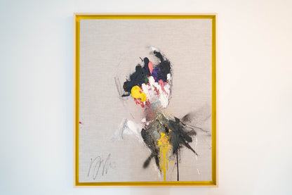 Yellow Portrait work (Large size) contemporary painting