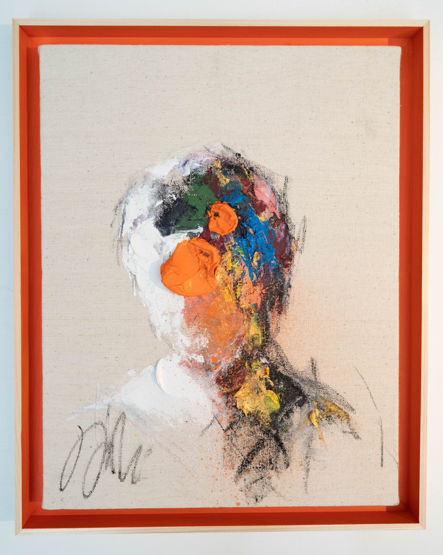 Orange Portrait work contemporary painting