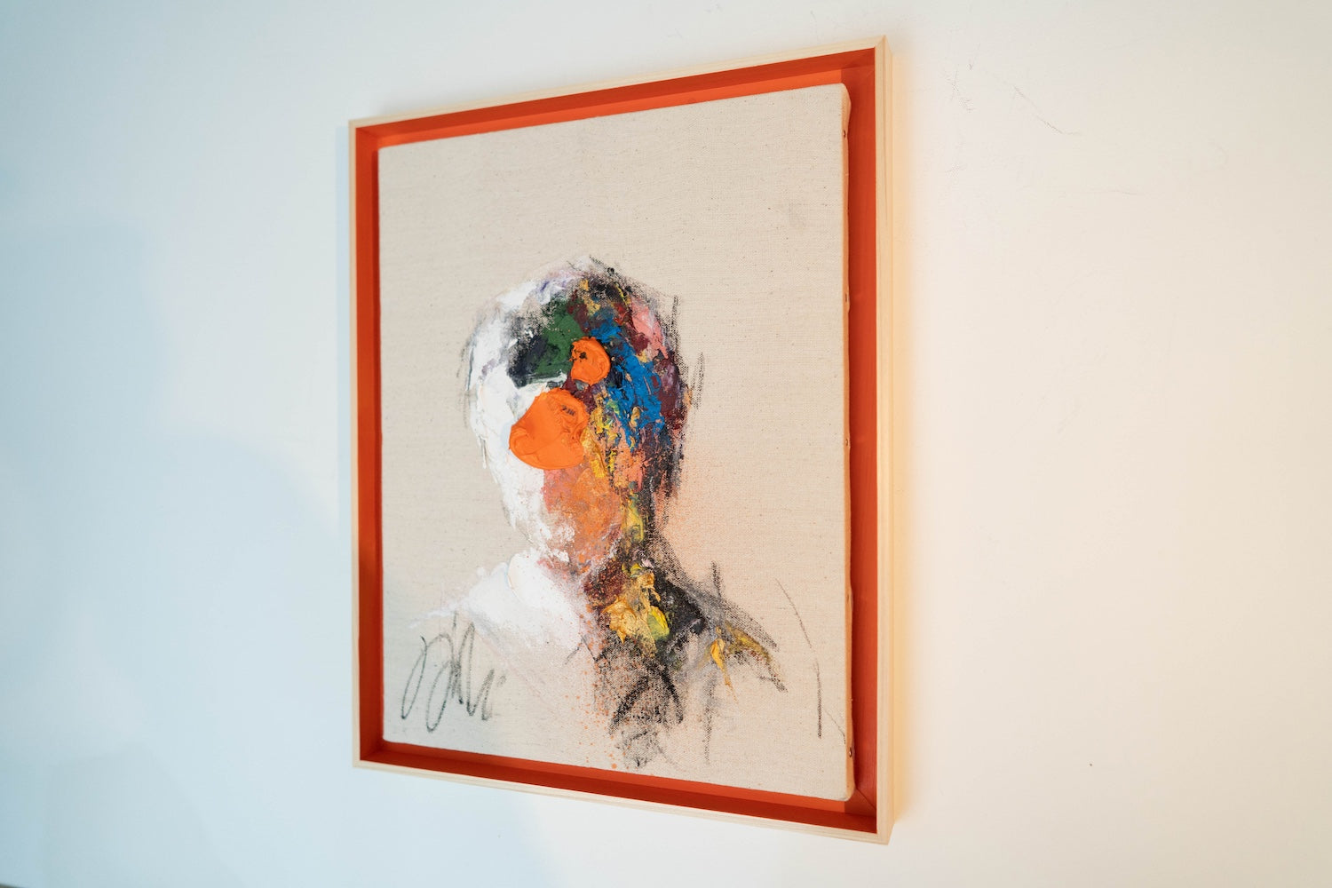 Orange Portrait work contemporary painting