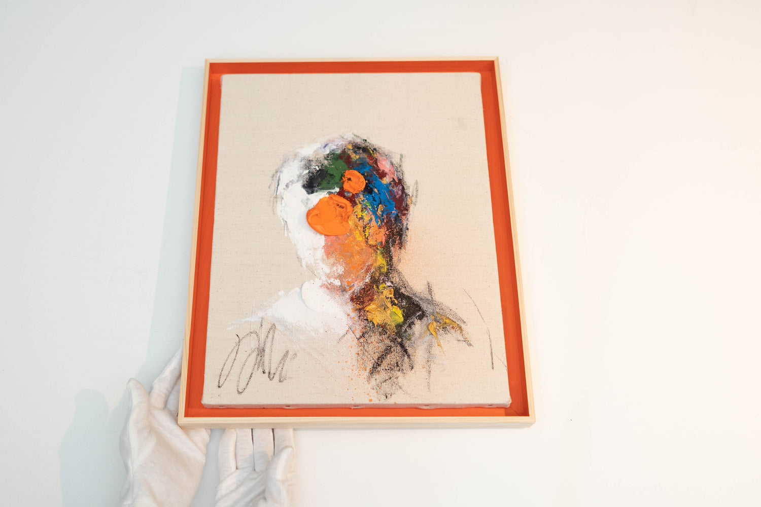 Orange Portrait work contemporary painting