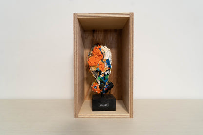 Orange contemporary sculpture