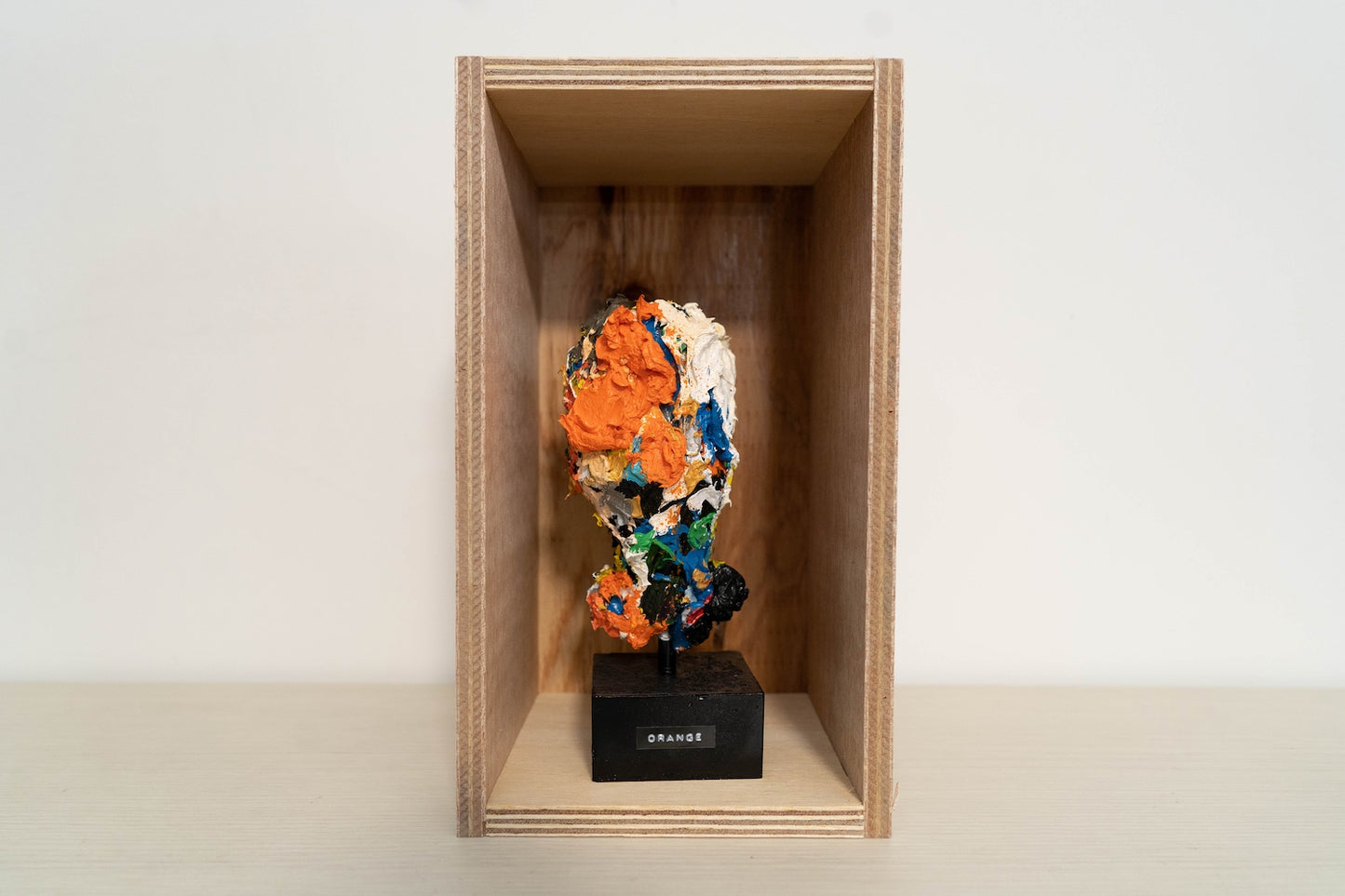 Orange contemporary sculpture