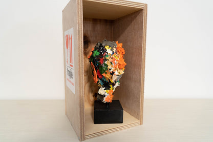 Orange contemporary sculpture