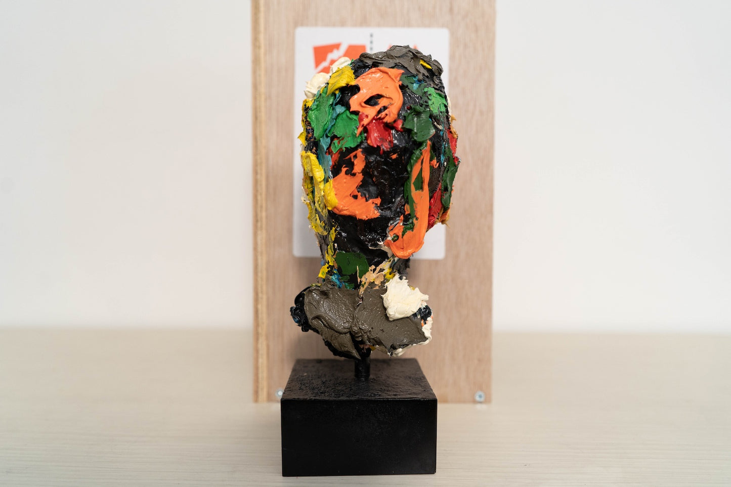 Orange contemporary sculpture