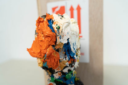 Orange contemporary sculpture