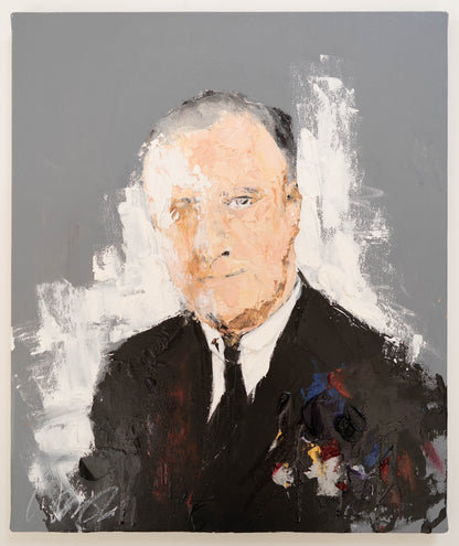 UNTITLED Portrait work (Franklin D. Roosevelt) contemporary painting