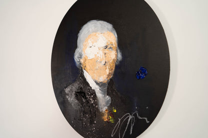 UNTITLED Portrait work (Thomas Jefferson) contemporary painting