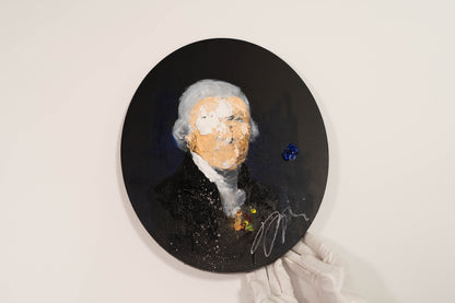 UNTITLED Portrait work (Thomas Jefferson) contemporary painting