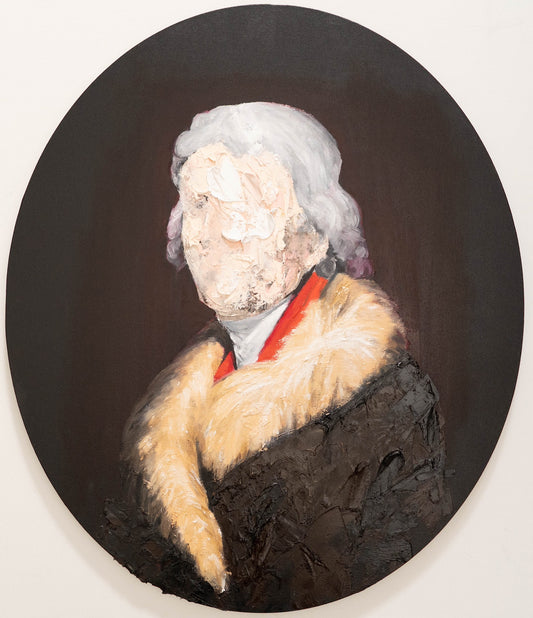 UNTITLED Portrait work (Thomas Jefferson) contemporary painting