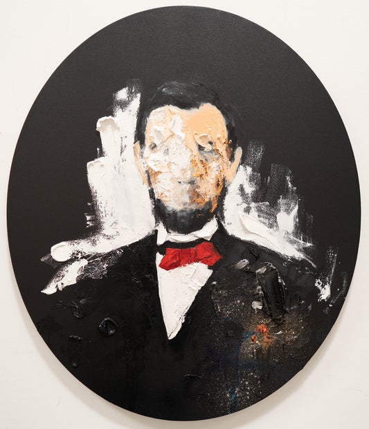 UNTITLED Portrait work (Abraham Lincoln) contemporary painting