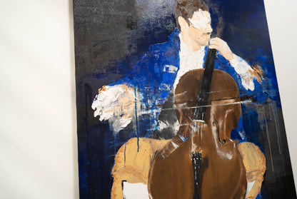 The Cellist contemporary painting